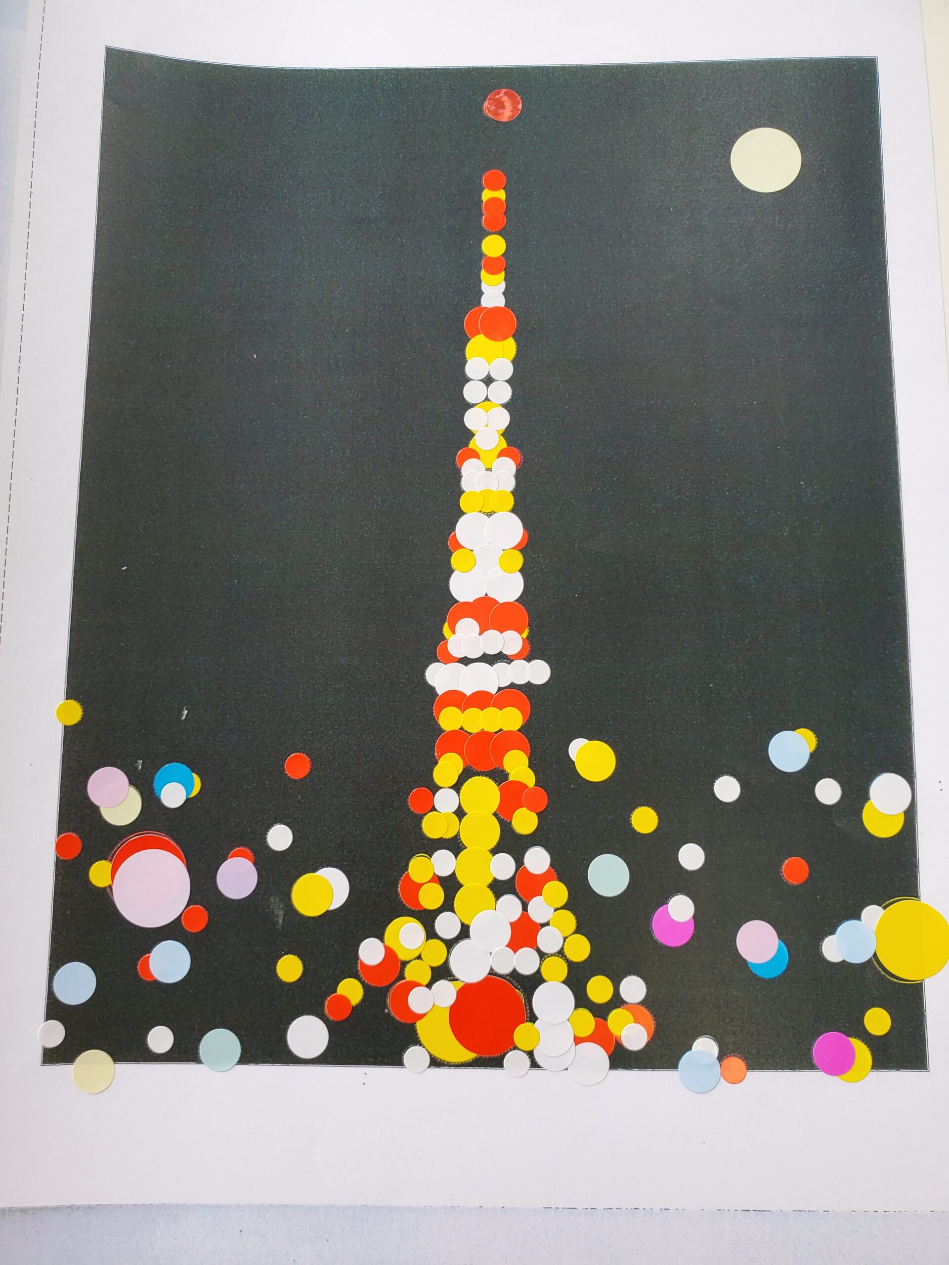 ○シールアートでつくる東京タワー
