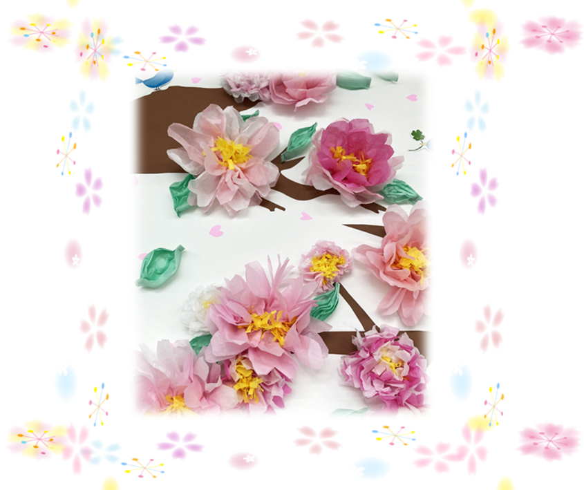 〘ワークショップ〙壁面作り🌸～事業所内に桜を咲かせよう～🌸