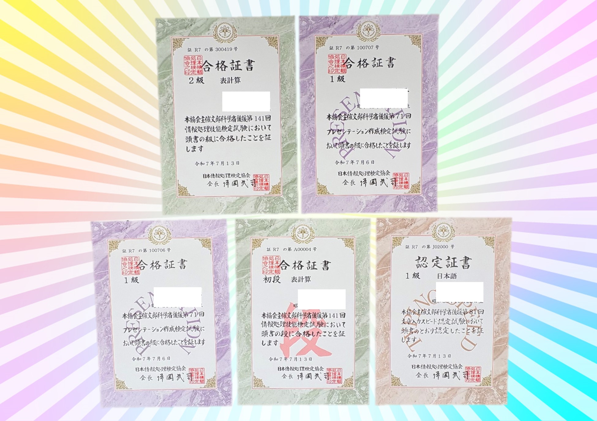令和７年度１回目ＰＣ検定試験(日検)～全員合格！！～