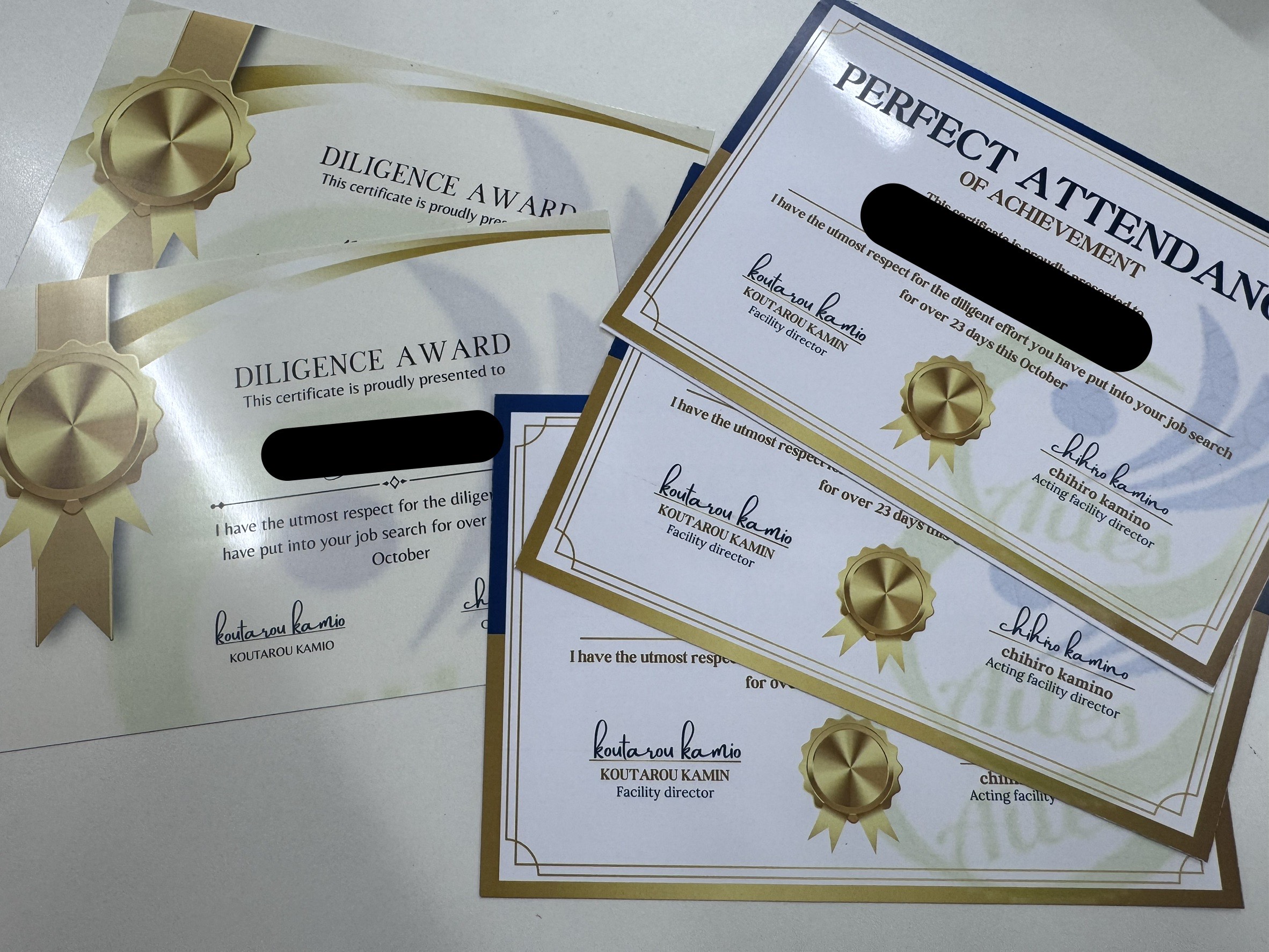 10月の皆勤精勤賞🎊