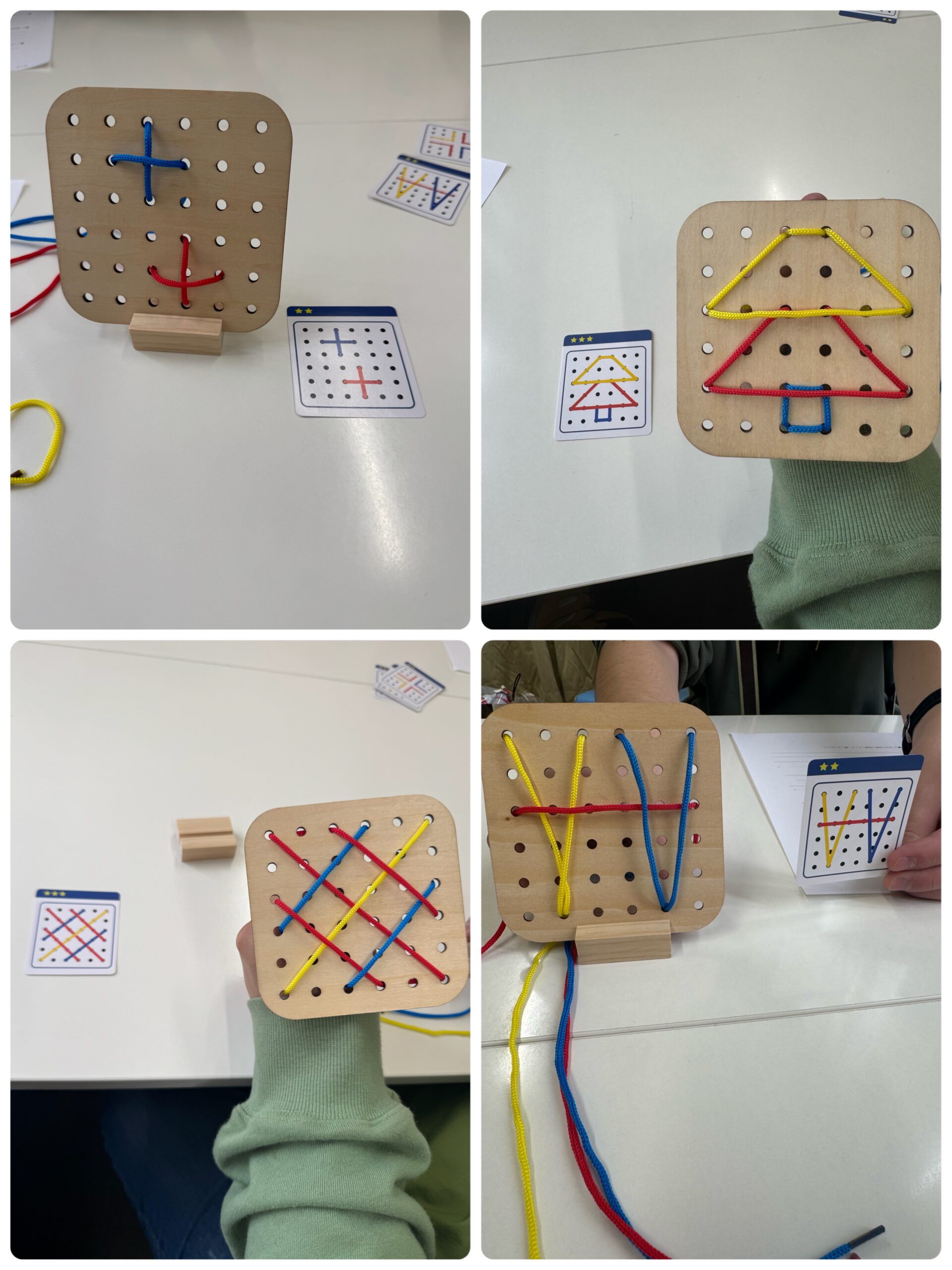 グループワーク～紐通しを使った伝言ゲーム～