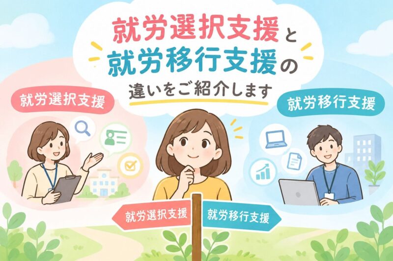 就労選択支援と就労移行支援の違いをご紹介します💁🏻‍♀️